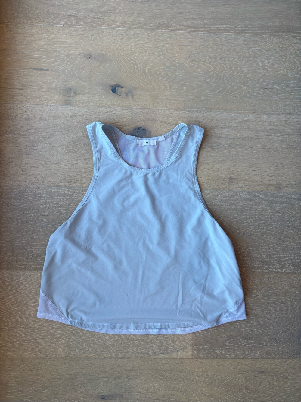 Aritzia TNA Light Grey Workout Top Cropped
